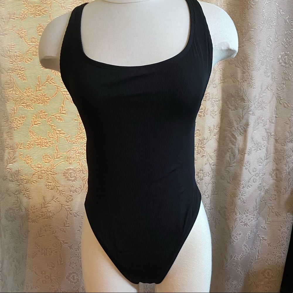 L Space one piece black Bathing suit